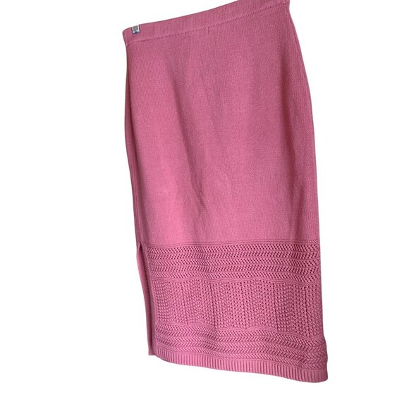 Rachel Zoe Womens Midi Skirt Soft Girl Dollette Medium Coral Cotton & Acrylic Bl - Picture 2 of 9